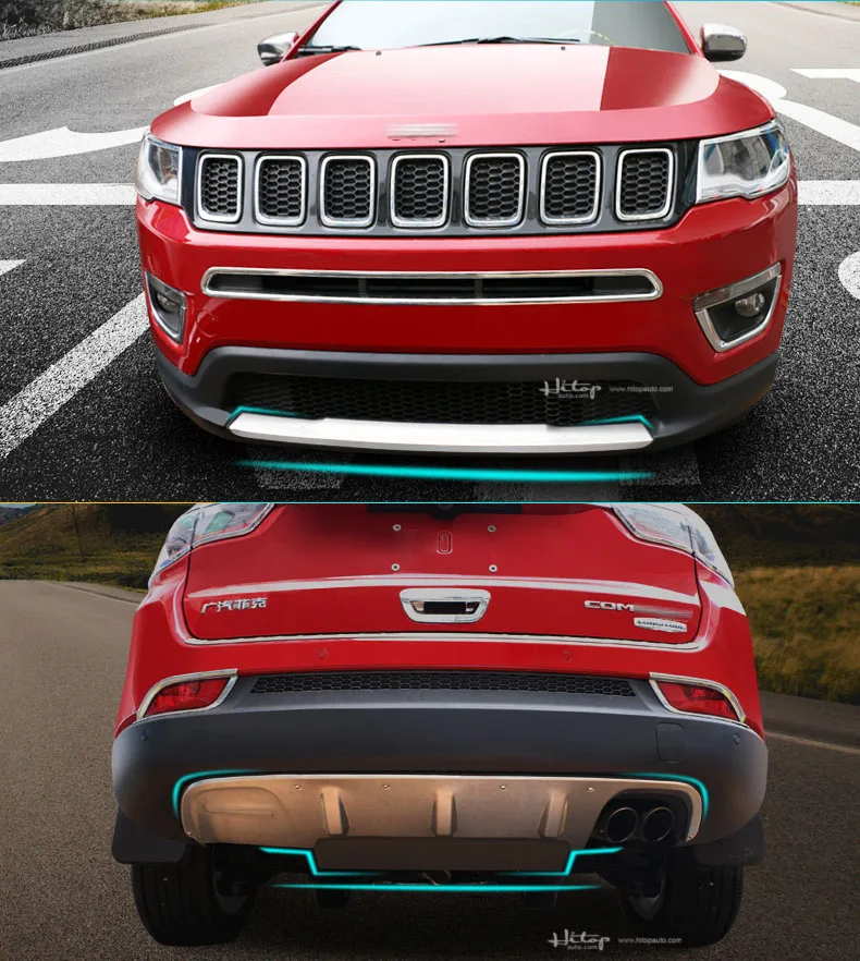 Новое поступление для Jeep Compass 2017 2020 Защитная крышка бампера противоскользящая