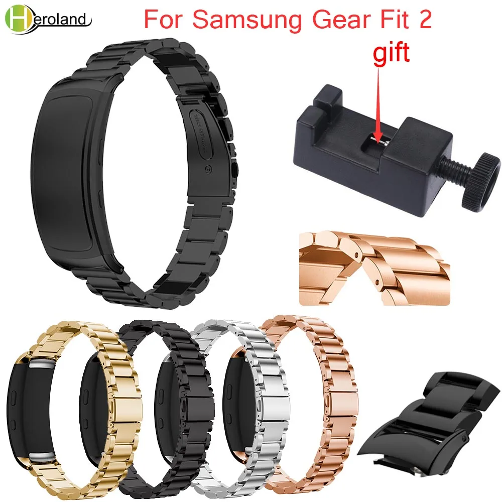 Сменный металлический браслет из нержавеющей стали для Samsung Gear Fit 2 роскошный