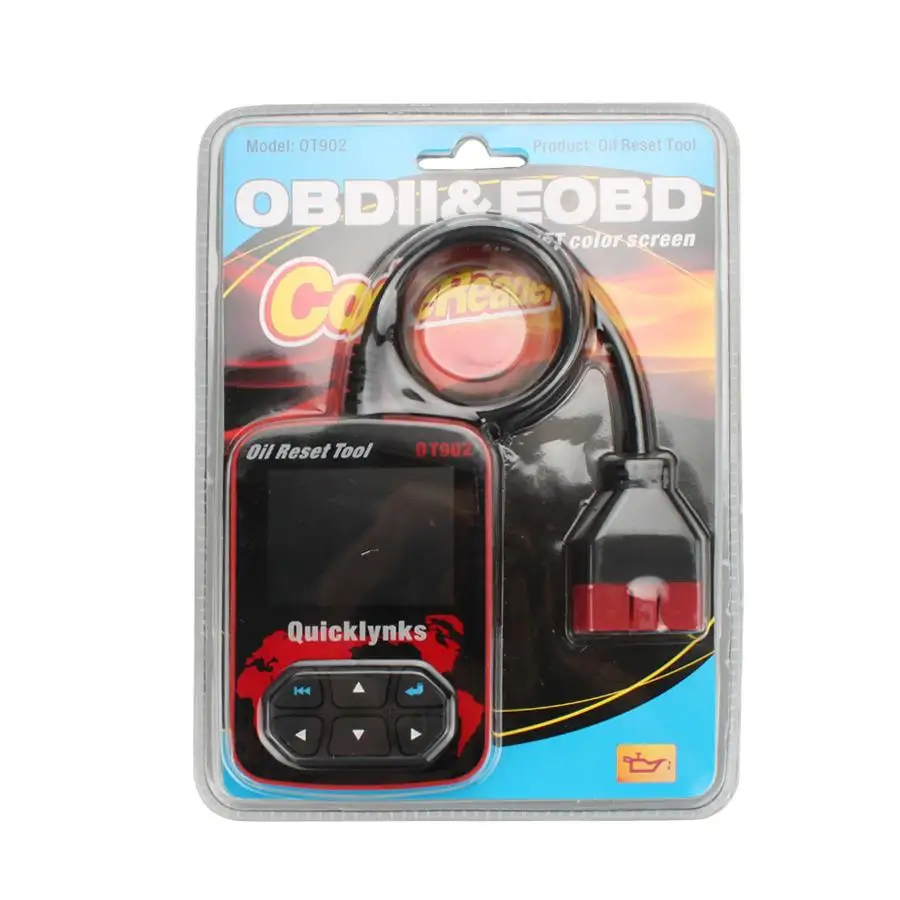 2017 New Arrivel 100% Original QuickLynks OBDII Oil Service Reset Tool OT 902 Airbag OT902 Free Shipping |