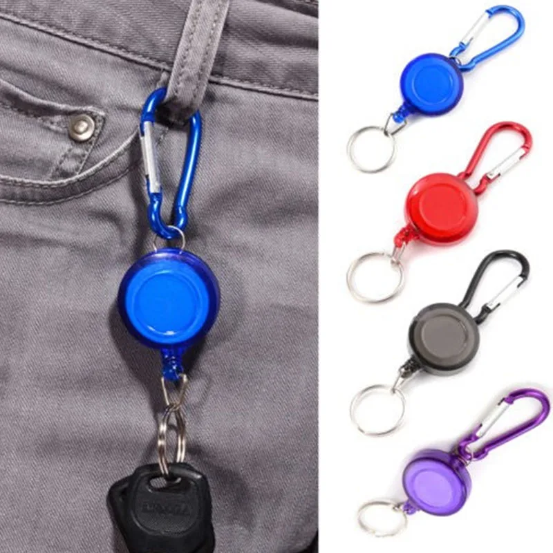 50PCS / LOT Mini Keychain Key Holder Organizer Clip Pocket Tool Pouch Car Bag Plastic Pure Color Stopper | Багаж и сумки