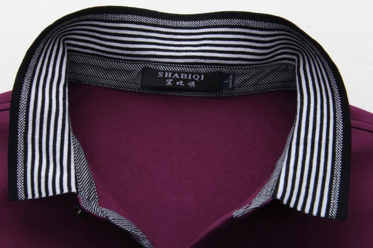 SHABIQI 2021 Новые бренды мужские рубашки поло с длинным рукавом Camisas стоячий воротник