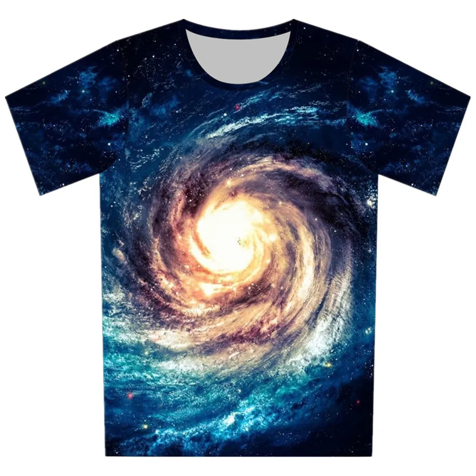 Фото От 4 до 20 лет Детское космической галактики 3D футболка для мальчиков и девочек