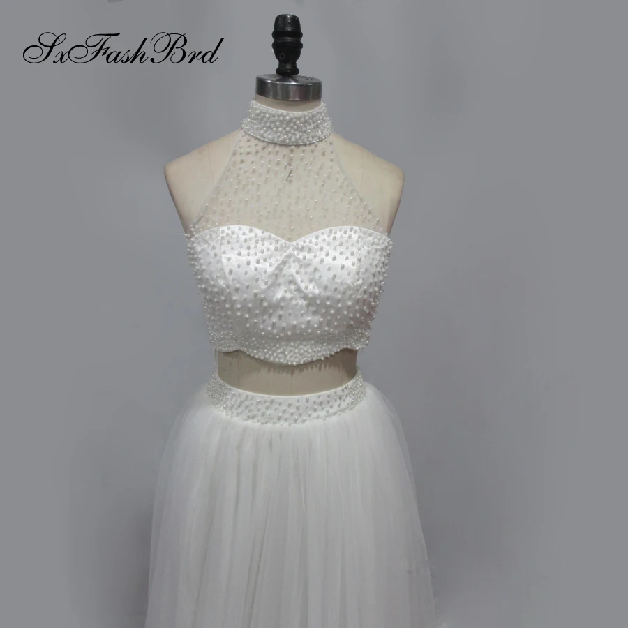 Robe De Soiree Longue блестящий укороченный топ с высоким воротом и бусинами а силуэт 2
