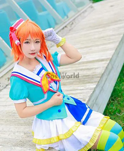 Милый! Солнечный свет! Aqours прыжки Сердце Takami Chika Костюм Форма моряка платье наряд