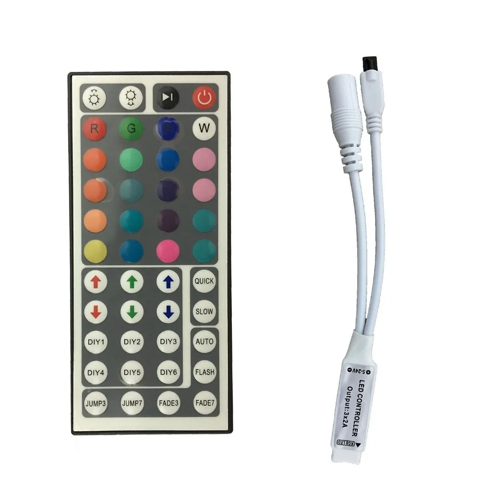 Светодиодные полосы 5050 RGB Водонепроницаемый 300 светодиодов 5 м + LED контроллер 44keys