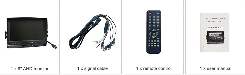 DIYSECUR AHD 4PIN 9 дюймов 4 Сплит Quad ЖК-экран Автомобильный монитор заднего вида Поддержка 1080P AHD камера с sd-картой видео запись
