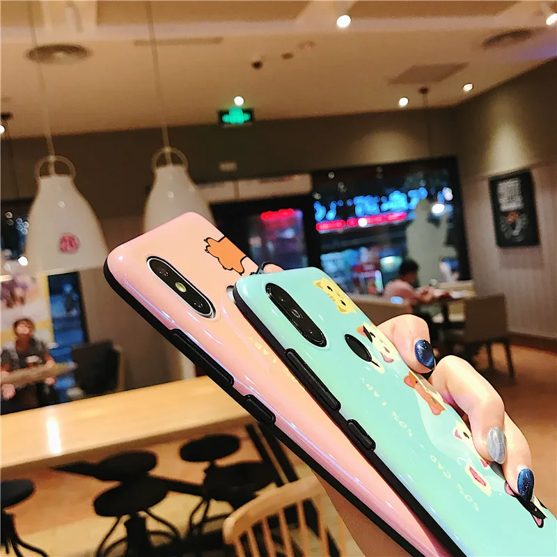 LANCHE Blu-ray Silicone Phone Case For Xiaomi Redmi Note 7 Pro mi 8 9 se Cute Cartoon Cat claw Soft Cover Shell Coque |