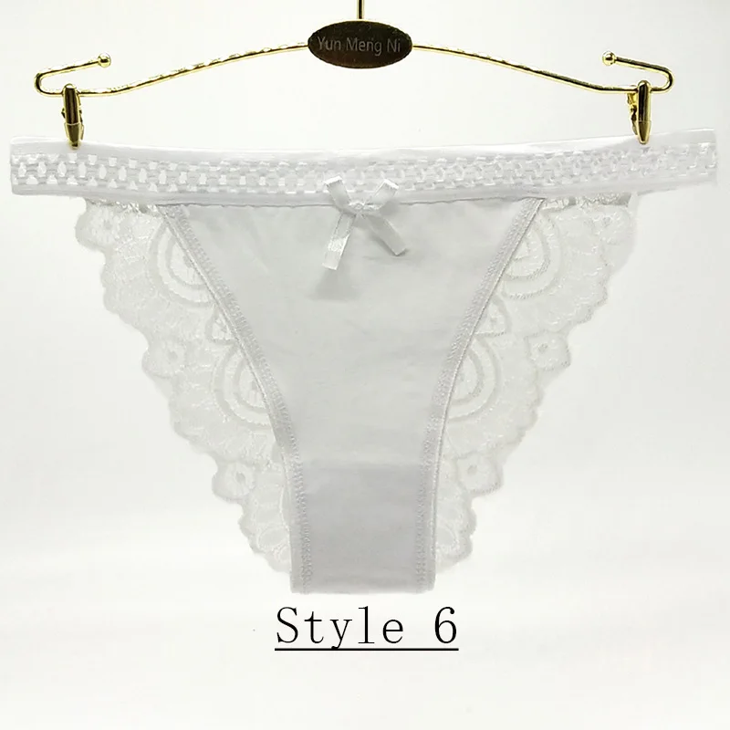 Style 6 1 шт., сексуальные кружевные трусики, модное розовое сексуальное женское нижнее белье с низкой талией, мягкое удобное хлопковое нижнее белье, милые женские трусы - Цвет: Style 6