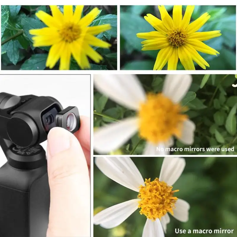 Широкоугольный объектив макрообъектив рыбий объектив для DJI Osmo Карманный карданный камеры