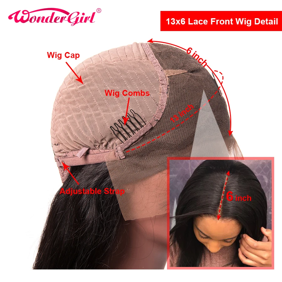 Wonder girl 13x6 волна воды парик бразильские волосы Glueless фронта шнурка человеческих