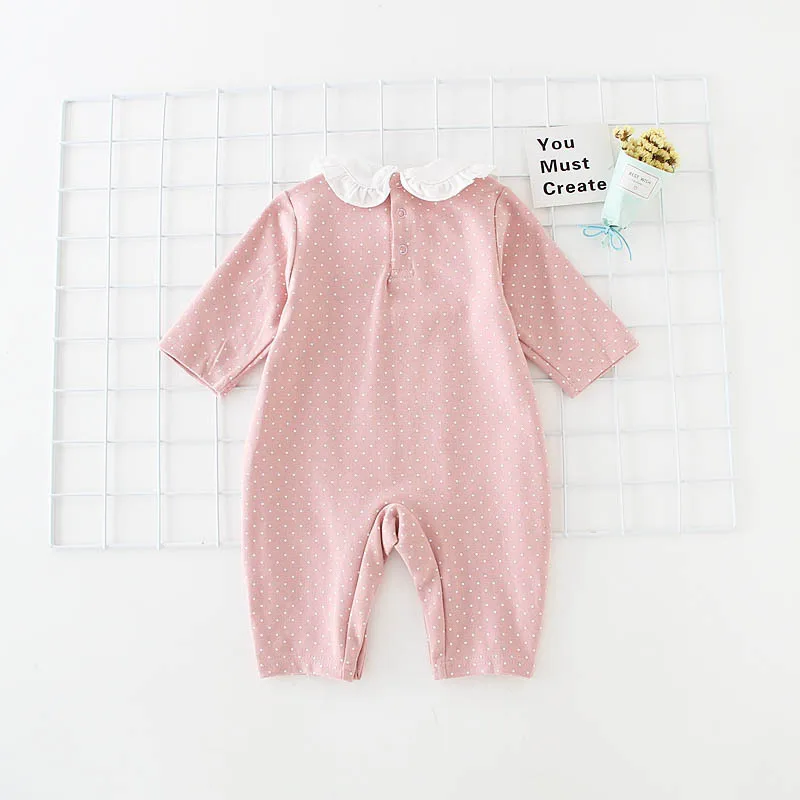 Baby Boy Clothes Newborn Toddler Polka Dot Print Long Sleeves Romper Headband 2 Pcs Clothing Sets For Infant Outfits | Мать и ребенок