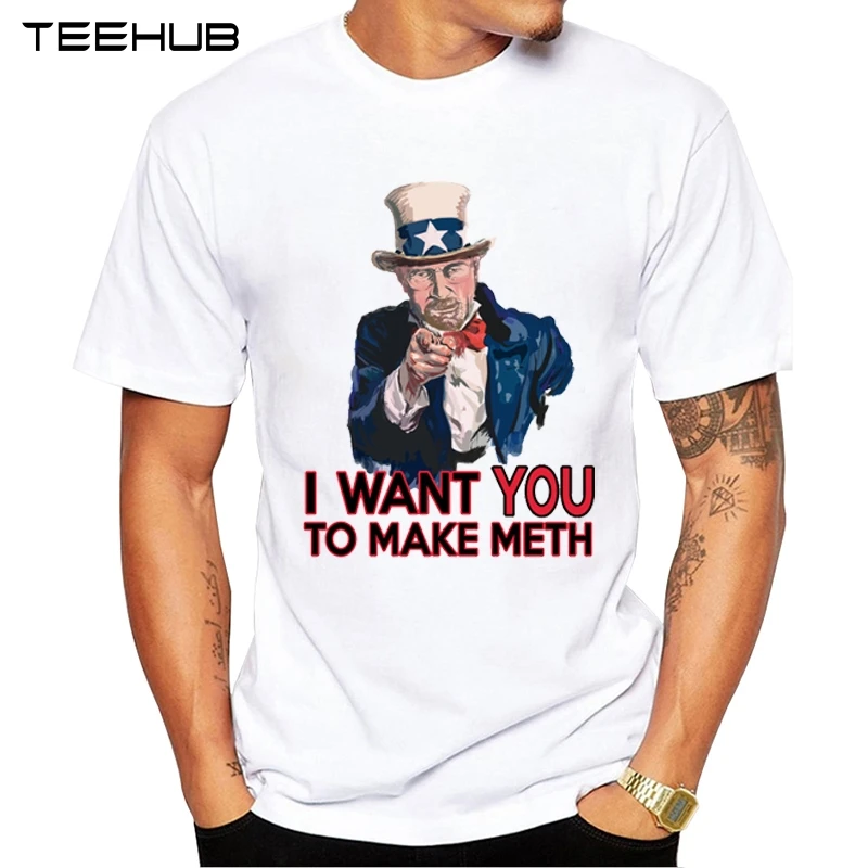 TEEHUB Новая модная мужская футболка с принтом Уолтера белого дяди Сэма забавные
