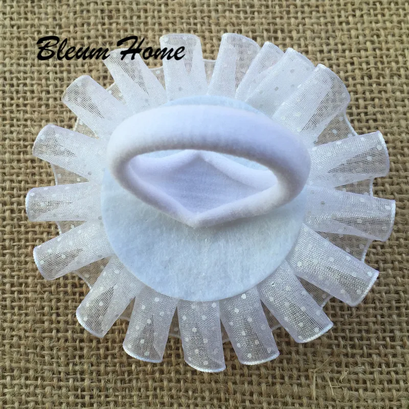 Bleum Home 2 шт. белые розы цветы большой цветок круглая резинка ручной работы Дети