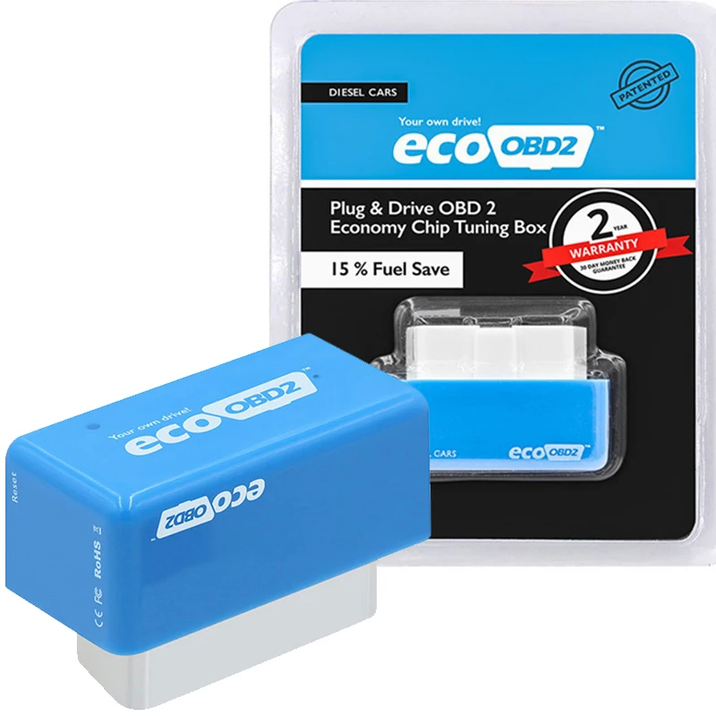 Чип тюнинговая коробка вилка и драйвер Eco OBD2 для дизельных автомобилей 15% экономия топлива большая мощность OBD 2 Nitro эко экономия топлива r ECU автомобильные запчасти синий