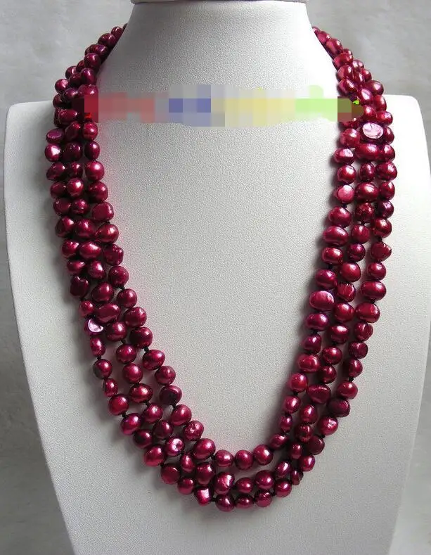 Горячая продажа Бесплатная доставка ******** 16 &quotБарокко 3 ряда винно-красный