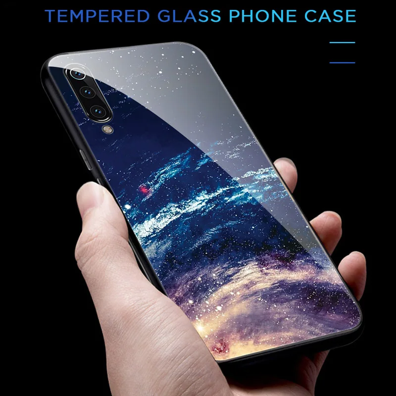 Градиентный чехол из закаленного стекла для Xiaomi Redmi Note 7 5 6 Pro Pocophone F1 Mi8 MIX3 Lite 6X 5X Mi9 SE
