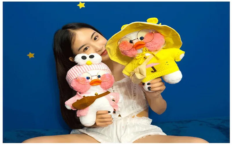 30 см Kawaii Белый LaLafanfan кафе утка Плюшевые игрушки мультфильм милые животные Утка Мягкая кукла мягкие детские игрушки подарок на день рождения для детей