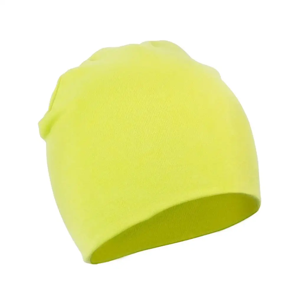 yellow Модные детские шапки для маленьких мальчиков и девочек, мягкие теплые хлопковые шапки, шапочки - Цвет: yellow