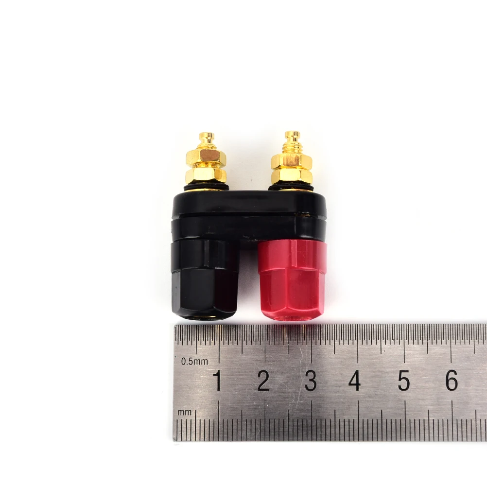 

2PCS Banana plugs Couple Terminals Red Black Connector Amplifier Terminal Binding Post Banana Speaker Plug Jack New