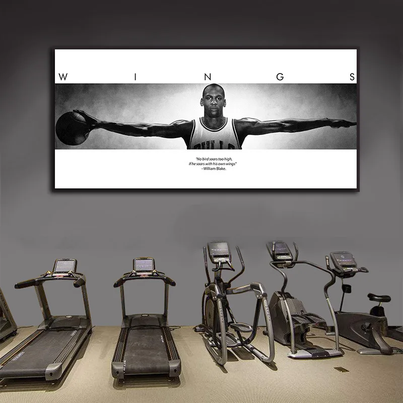 Michael Jordan крылья постер с автографом Wall Art шелковая печатать фотографии для Гостиная Спальня домашний декор