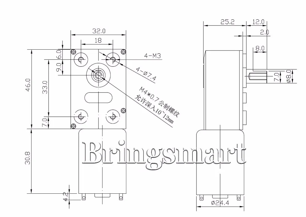 Фото Bringsmart DC червячный мотор 2 об/мин 6 в 12 В самоблокирующийся мини редуктор Bringsmart DC червячный мотор 2 об/мин 6 в 12 В самоблокирующийся мини редуктор