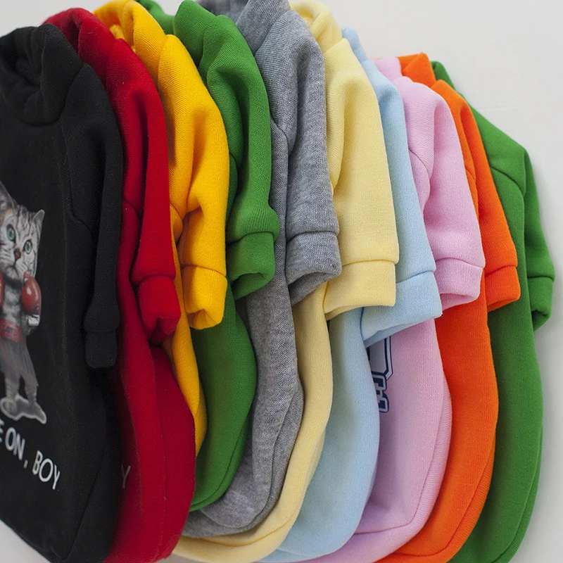 Модные толстовки с рисунком для Чихуахуа Тедди осень зима теплая мягкая одежда