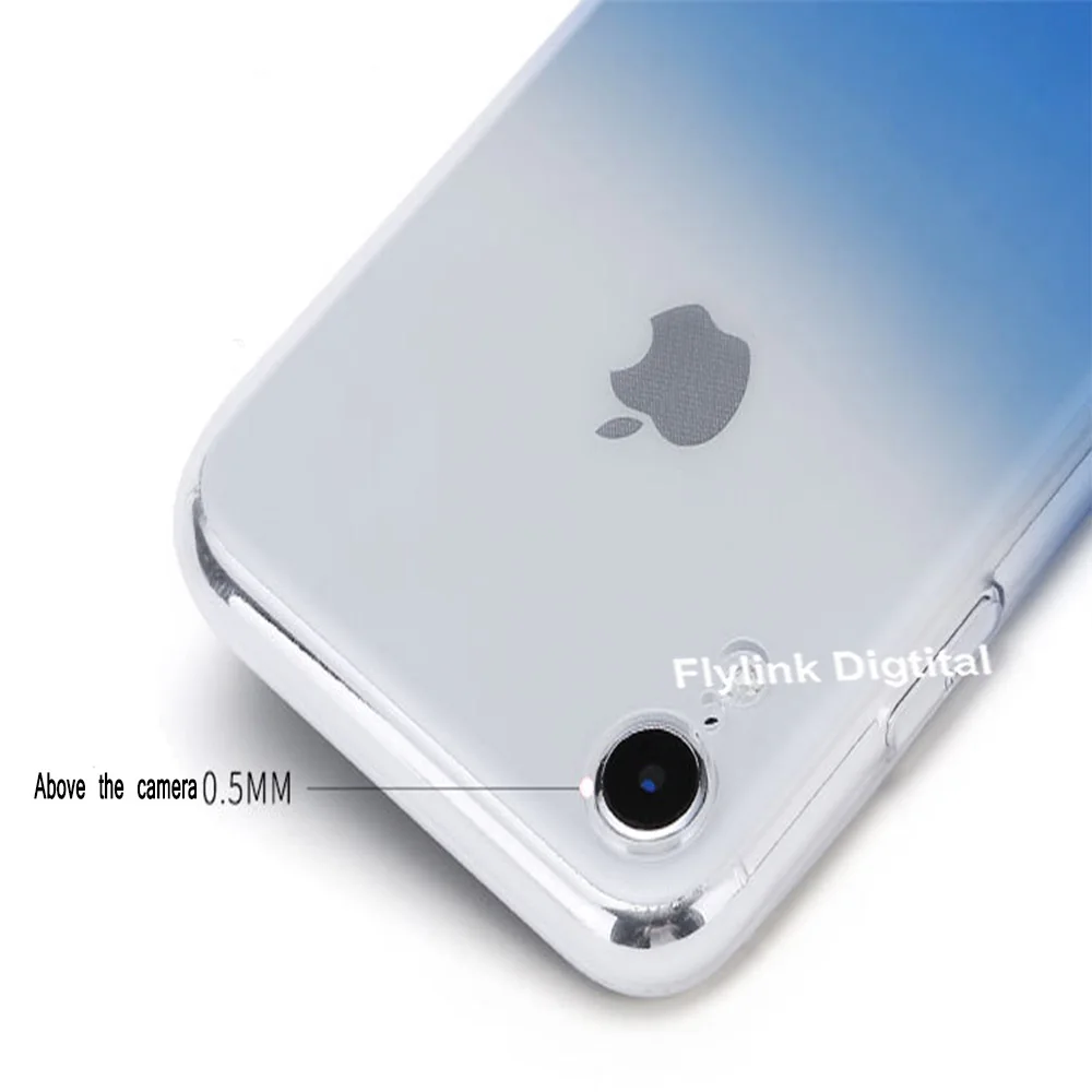 Ультратонкий Мягкий чехол из ТПУ для iPhone 5 5s 6 7 прозрачный цветной силиконовый