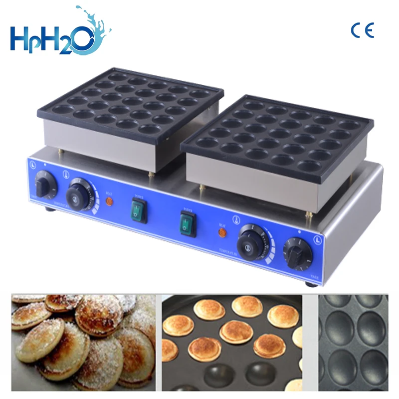 

factory price 110V/220V commercial 50 hole Dutch Poffertjes Grill Mini Pancakes machine Maker waffle pancake iron cake oven