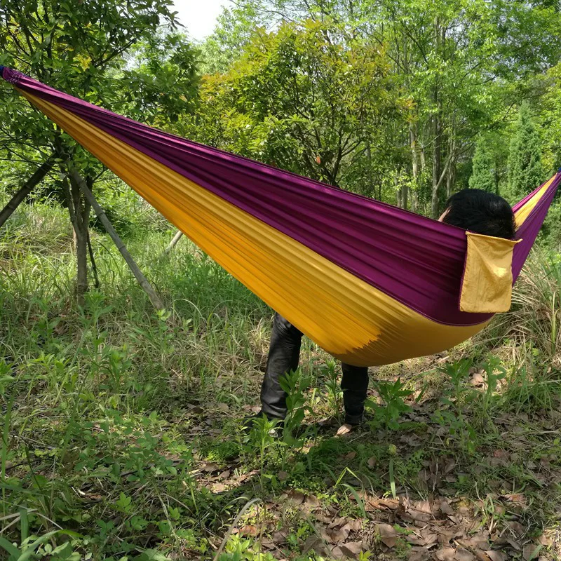 Уличный гамак для кемпинга яркий двусторонний походный из парашютной ткани