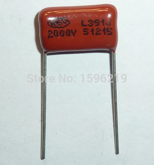 10 шт. Конденсатор CBB 391 2000 в 391J 2KV 390pF 0.39nF P15 CBB81 Металлизированный Полипропиленовый