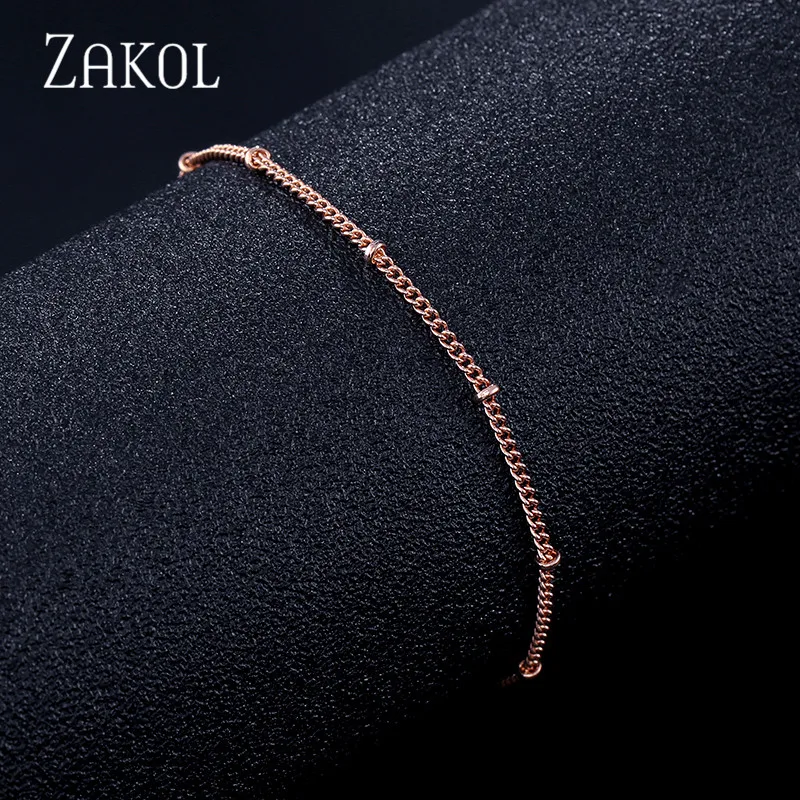 ZAKOL Новое поступление простые медные регулируемые кольцеобразные браслеты для женщин выпускной вечер свадебные подарки ювелирные изделия FSBP2044