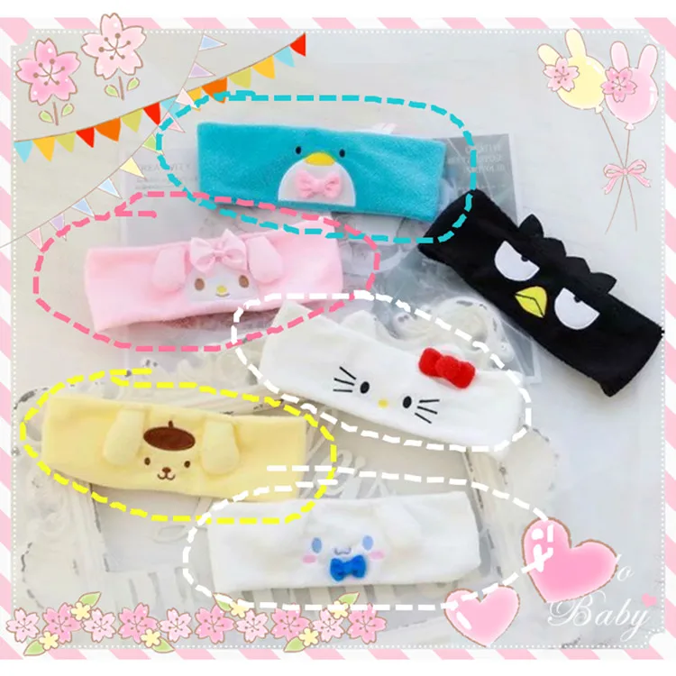 1 шт. мультяшная my melody cinnamoroll плюшевые ободки для волос повязка на голову для девочек Детская широкая лента для волос аксессуары
