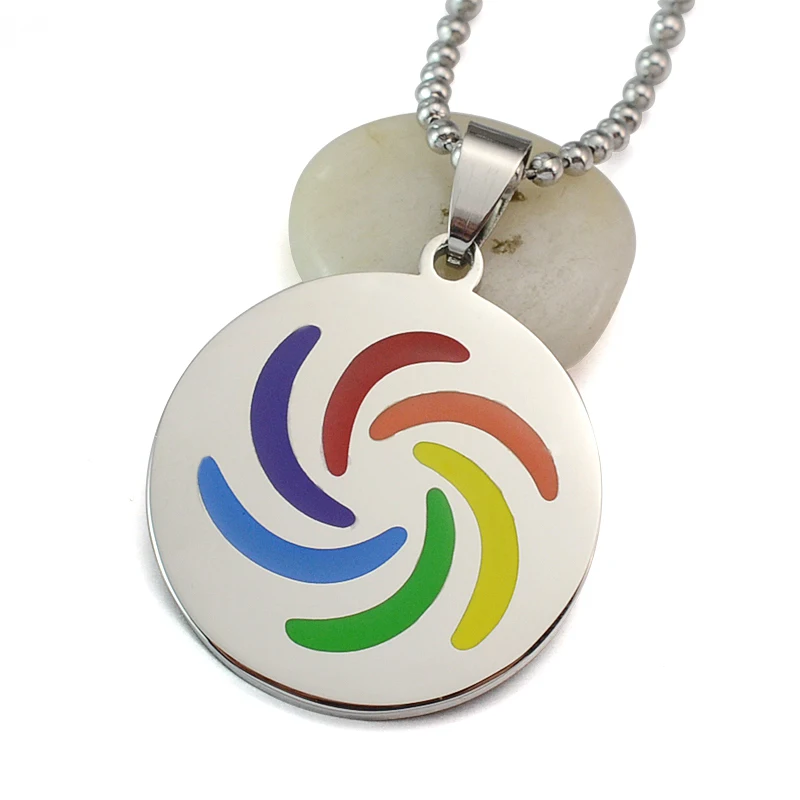 Радуга из нержавеющей стали гей и лесбиянок ЛГБТ подвеска гордость ожерелье для