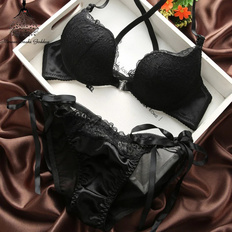Комплект женского кружевного нижнего белья с чашкой пуш ап|bra panty set|bra setlace bra set |