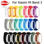 Силиконовый ремешок для Xiaomi Mi Band 3, цветные ремешки для Xiaomi Mi Band 3, сменный ремешок для смарт-браслета Mi Band 3, ремешок для часов
