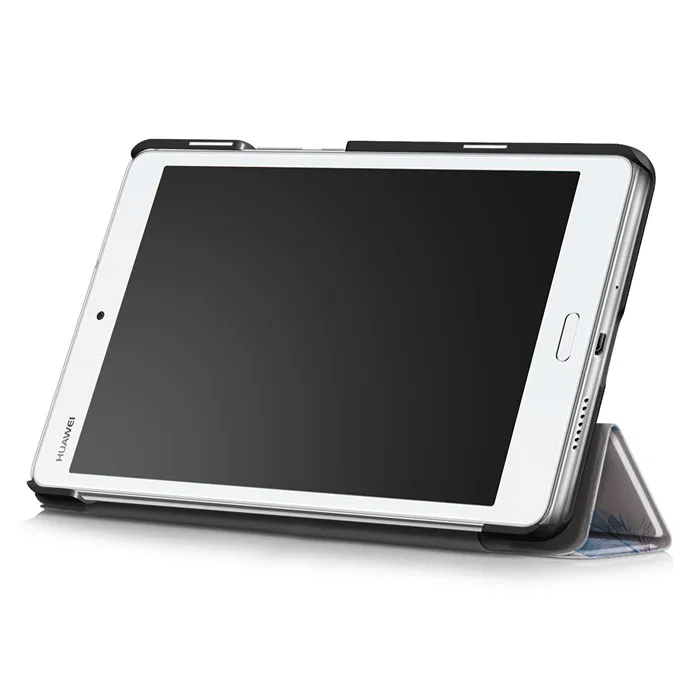 Закаленное стекло Защитная пленка+ PU Чехол-подставка для huawei Mediapad M3 Youth Lite 8 CPN-W09 CPN-AL00 " планшет