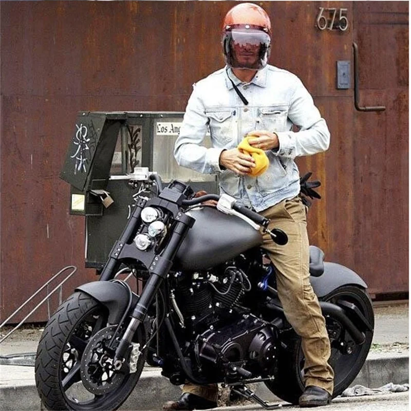 Мотоцикл Флип пузырьковый козырек шлем щит для открытые шлемы Ретро Harley Capacetes