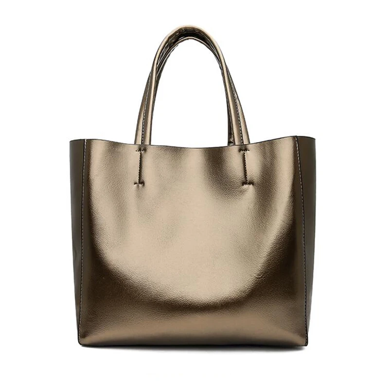 WOBAG модные женские сумки на плечо повседневные большие вместительные женские сумки винтажные мягкие ПУ кожаные модные большие шопперы дорожная сумка - Цвет: Gold
