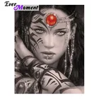 Крутая Женская девушка воин портрет DIY 5D алмазная живопись мозаика набор вышивка Алмазная вышивка фантазия пэчворк подарок ASF693