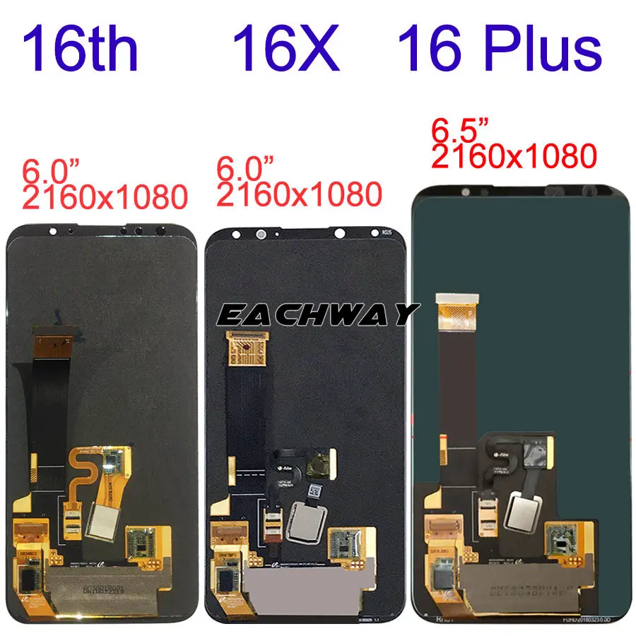 6," ЖК-экран Meizu 16, ЖК-дисплей, сенсорный экран, дигитайзер, полная сборка, Meizu 16X2160x1080 Meizu 16 Plus lcd