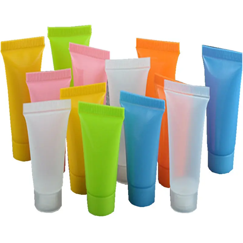 

50pcs/Lot New 5g 10g Multicolor Make Up Tube Hand Cream Hose Sample Empty Liquid Cosmetic Hoses Colors Hose Facial Cleanser Tube