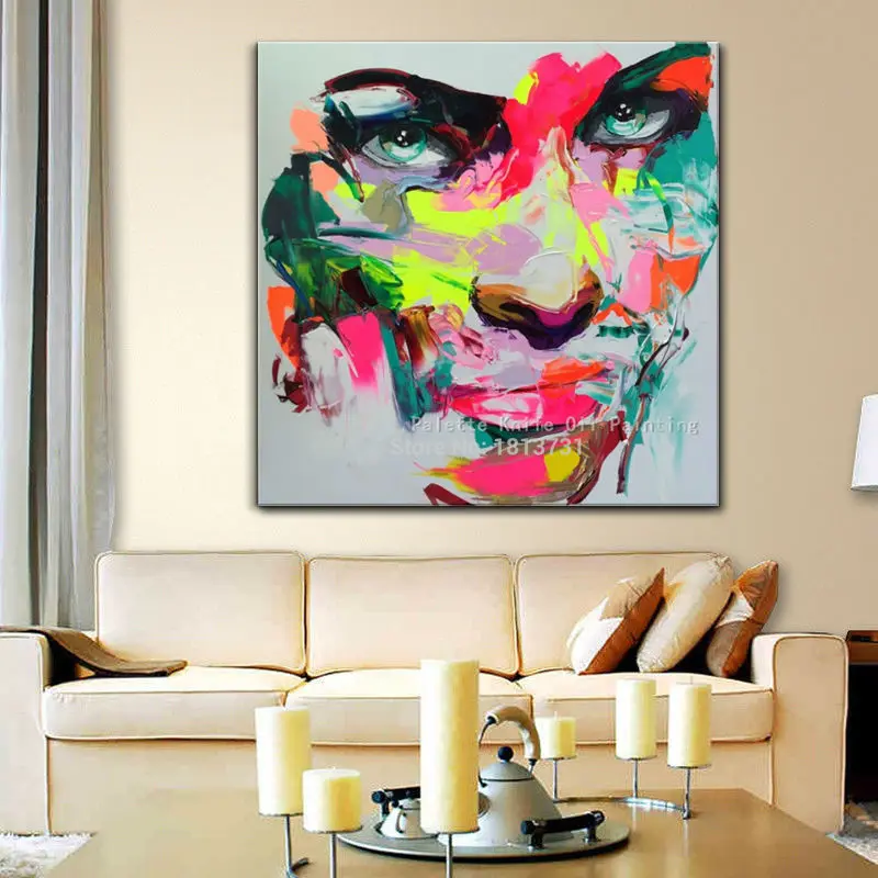Francoise Nielly холст палитра для рисования нож для лица масляная живопись настенные картины для гостиной домашний декор caudros decoracion