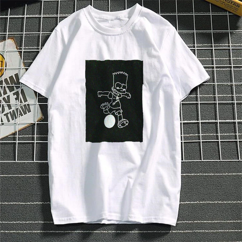 2019 Забавный Симпсон мультфильм последняя футболка Женская Harajuku эстетика