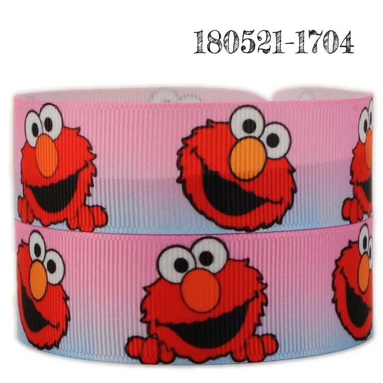 180521-1704 10 ярдов-различный размер Улица Сезам лента-Elmo и друзья/Улица Сезам grosgrain лента/атласная лента - Цвет: 180521-1704