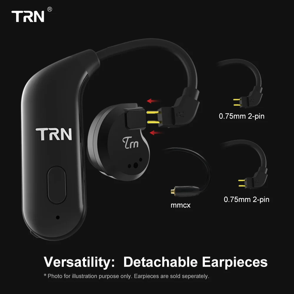 TRN BT20 Bluetooth V5.0 ушной крючок MMCX/2Pin разъем наушников адаптер для SE535 UE900 ZS10/AS10/BA10