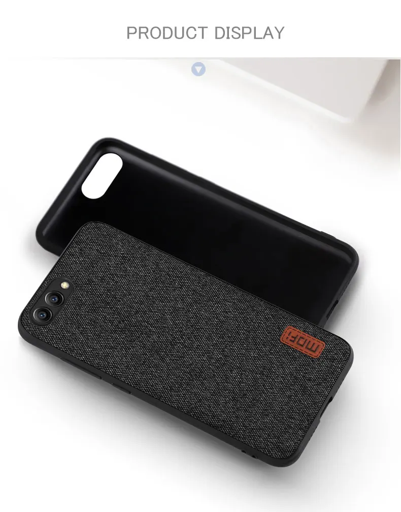Чехол для honor view 10, MOFI honor V10, Жесткий Чехол для задней панели из поликарбоната, чехол для honor view 10, мягкий ТПУ с краями, тканевый материал, чехол, полное покрытие