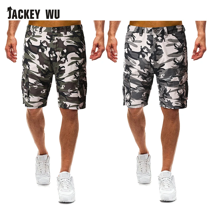 JACKEYWU шорты мужские 2019 модные прямые повседневные камуфляжные с большими