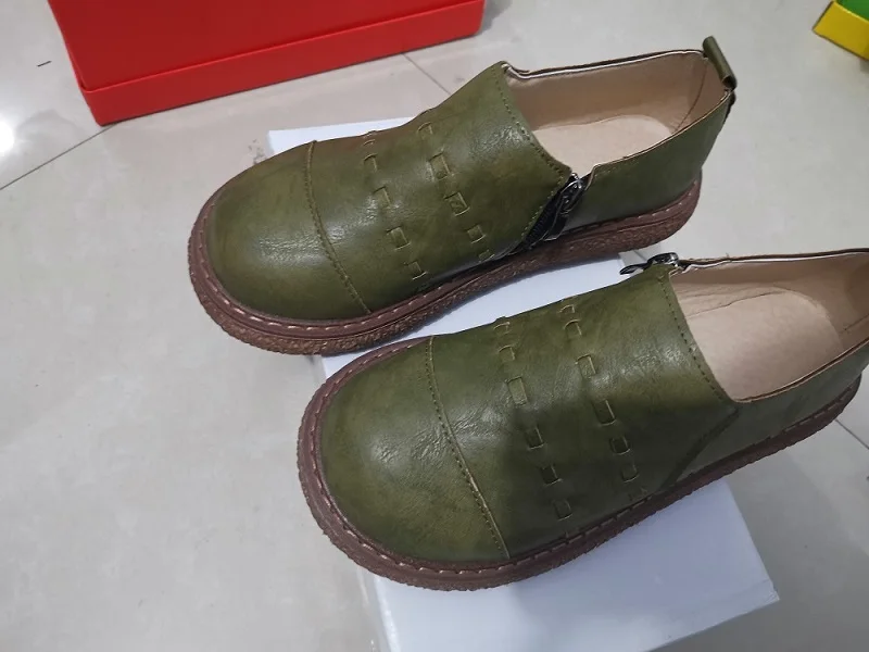 Японские Оригинальные кукольные туфли с большим носком; маленькие кожаные туфли в ретро-стиле; женские повседневные тонкие туфли в стиле Харадзюку