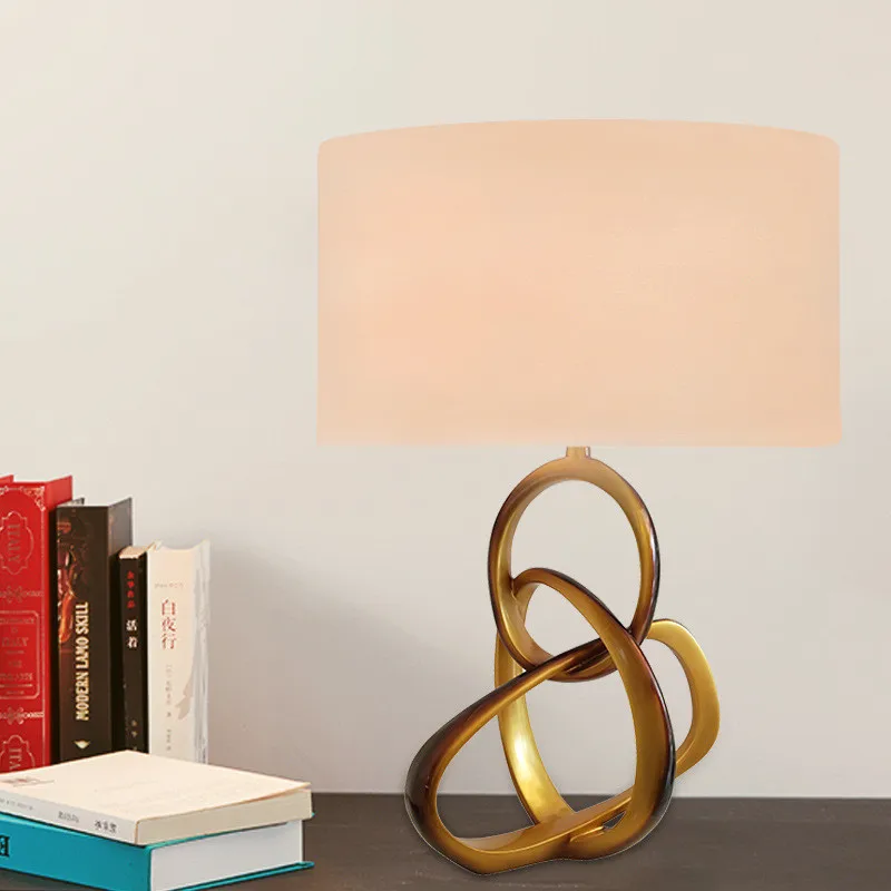 Современные роскошные золотые настольные лампы ретро геометрическая Настольная
