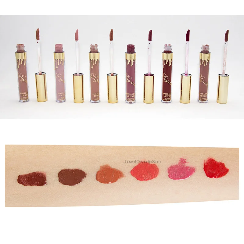 Набор матовых блесков для губ 6 шт./лот водостойкая Матовая жидкая губная помада